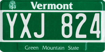 VT license plate YXJ824