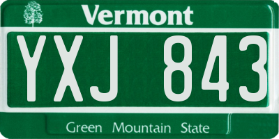 VT license plate YXJ843