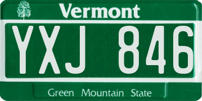 VT license plate YXJ846
