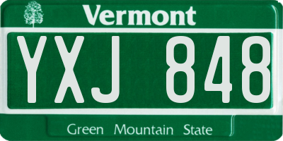 VT license plate YXJ848