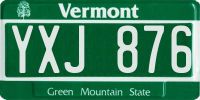 VT license plate YXJ876