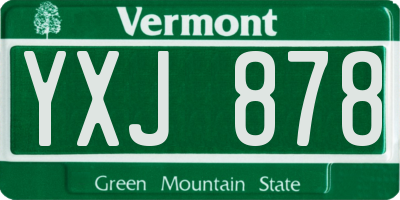 VT license plate YXJ878