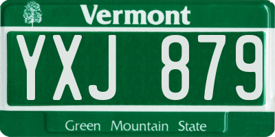 VT license plate YXJ879