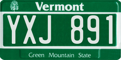 VT license plate YXJ891