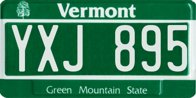 VT license plate YXJ895