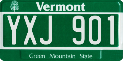 VT license plate YXJ901