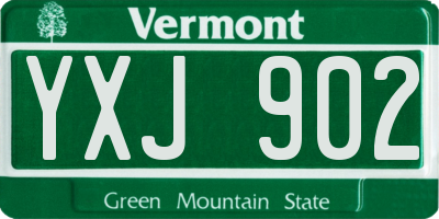 VT license plate YXJ902