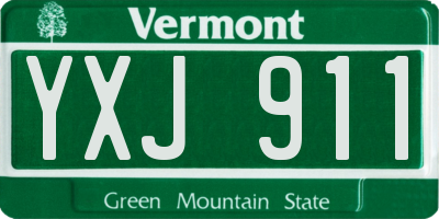 VT license plate YXJ911