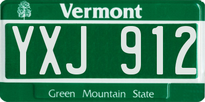 VT license plate YXJ912