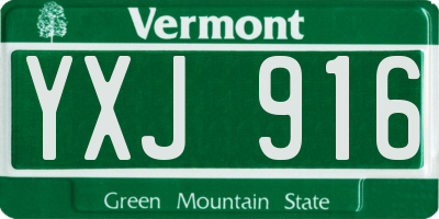 VT license plate YXJ916
