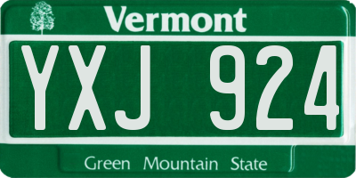 VT license plate YXJ924