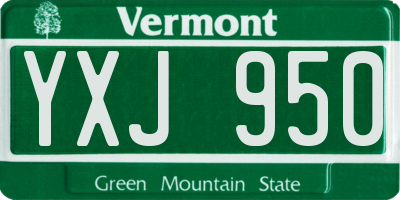VT license plate YXJ950
