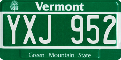 VT license plate YXJ952