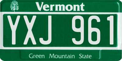 VT license plate YXJ961