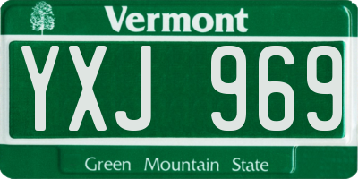 VT license plate YXJ969