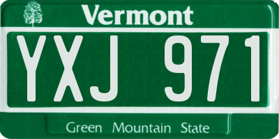 VT license plate YXJ971