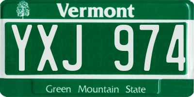 VT license plate YXJ974