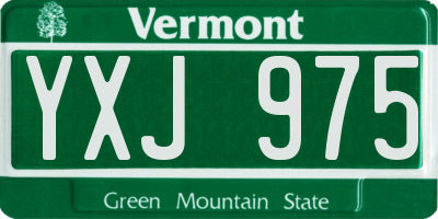 VT license plate YXJ975