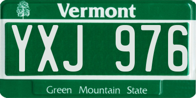 VT license plate YXJ976