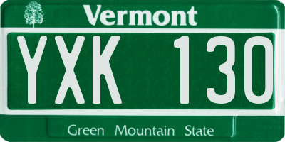 VT license plate YXK130