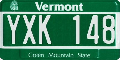 VT license plate YXK148