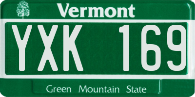 VT license plate YXK169