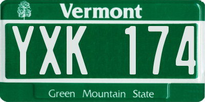 VT license plate YXK174