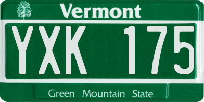 VT license plate YXK175