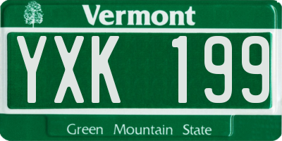 VT license plate YXK199