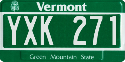 VT license plate YXK271