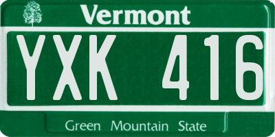 VT license plate YXK416