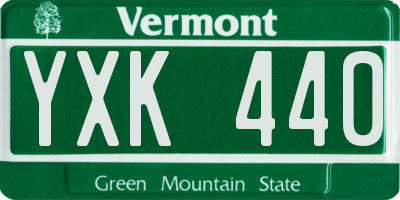 VT license plate YXK440