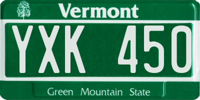 VT license plate YXK450