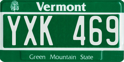 VT license plate YXK469