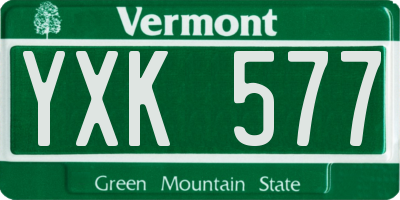 VT license plate YXK577
