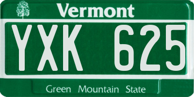 VT license plate YXK625