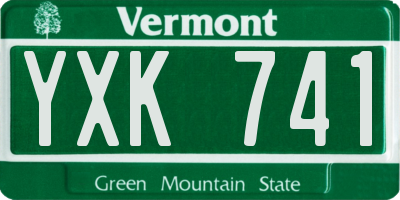 VT license plate YXK741