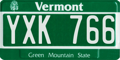 VT license plate YXK766