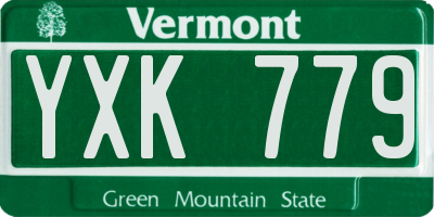 VT license plate YXK779