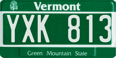VT license plate YXK813