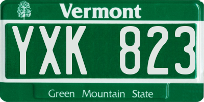 VT license plate YXK823