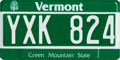 VT license plate YXK824