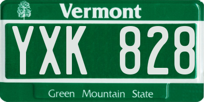VT license plate YXK828