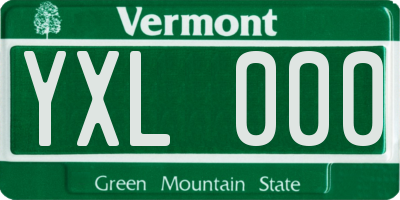 VT license plate YXL000