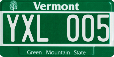 VT license plate YXL005