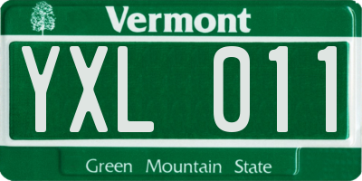 VT license plate YXL011