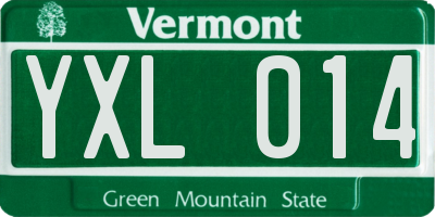 VT license plate YXL014