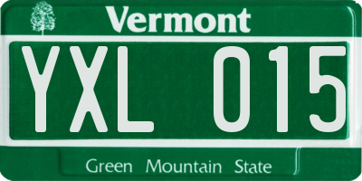 VT license plate YXL015