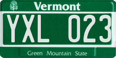 VT license plate YXL023
