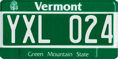 VT license plate YXL024